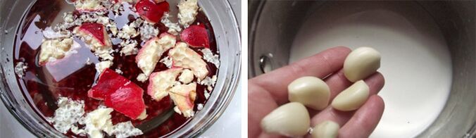 Pomegranate peel and garlic to get rid of parasites